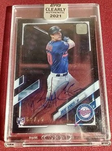 lot 124 image: 2021 Clearly Authentic Brent Rooker Autograph Rookie Card - #d75