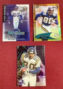 lot 132 image: (3) Numbered Cris Carter Cards