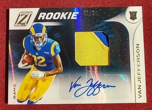 lot 134 image: 2020 Zenith Van Jefferson Rookie Patch Auto Card - #d99
