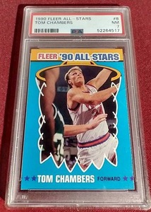 lot 137 image: 1990 Fleer All-Stars Tom Chambers - PSA 7