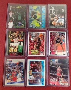 lot 163 image: (9) Michael Jordan Cards