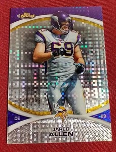 lot 174 image: 2010 Topps Finest Jared Allen Xfractor Card - #d399