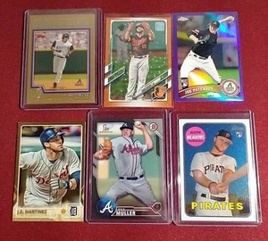 lot 176 image: (6) Numbered Baseball Cards