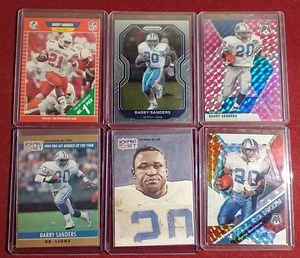 lot 179 image: (6) Barry Sanders Cards - Pro Set Rookie