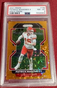 lot 180 image: 2021 Prizm Patrick Mahomes Disco Prizm - PSA 8