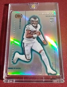 lot 191 image: 2020 Chronicles Dynagon Jalen Hurts Silver Prizm Rookie Card