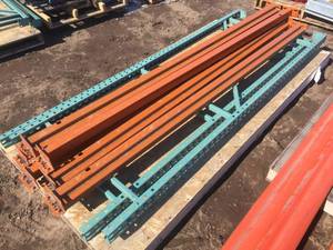 lot 3 image: Pallet Racking 3 x 8 Teardrop Set