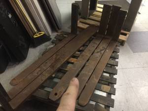 lot 13 image: Pair 54 x 4 34 Forklift Forks