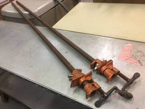 lot 35 image: 2 Pony Pipe Clamps 5 Bar