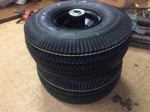 lot 41 image: Pair 4.103.50-4 tires on Rims - Like New