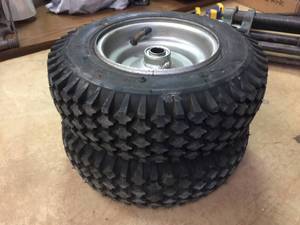lot 43 image: Pair 4.103.50-6 Tires on Rims