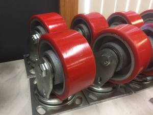 lot 57 image: Set of 4 Carjet Swivel Castor Wheels - Like New