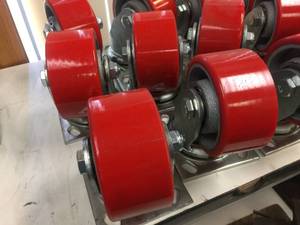 lot 58 image: Set of 4 Carjet Swivel Castor Wheels - Like New