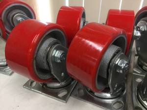lot 60 image: Set of 4 Carjet Swivel Castor Wheels - Like New