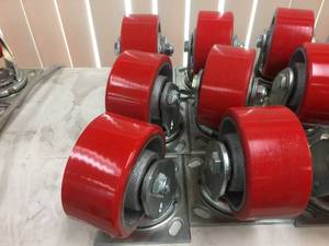 lot 72 image: Set of 6 Carjet Swivel Castor Wheels - Like New