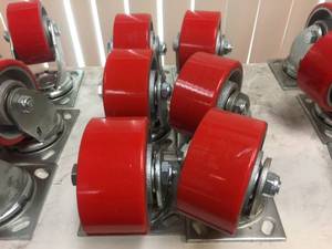 lot 73 image: Set of 6 Carjet Swivel Castor Wheels - Like New