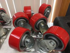 lot 74 image: Set of 6 Carjet Swivel Castor Wheels - Like New