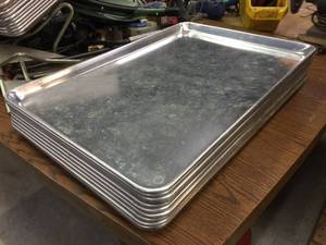 lot 132 image: 10 Aluminum Full Size Bun PanCookie Pan