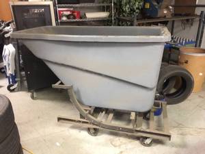 lot 21 image: Rubbermaid Commercial Rolling Dump Container
