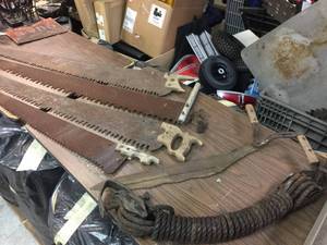 lot 161 image: 4 Antique SAWS - Cutter - Rope