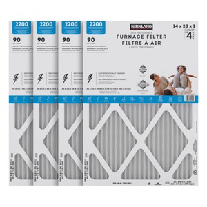 lot 19 image: Kirkland Signature 2200 High Performance Furnace Air Filters 14x24x1, 4-Pack