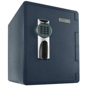 lot 21 image: First Alert 2.1 Cubic Foot Water, Fire, and Theft Digital Bolt-Down Safe with Ready-Seal Technology - 2096DF-BD