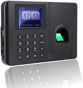 lot 33 image: Sanpyl Biometric Fingerprint Attendance Machine Time Attendance Clock Employee Checking in Recorder PasswordFingerprint Access Control (US Plug)