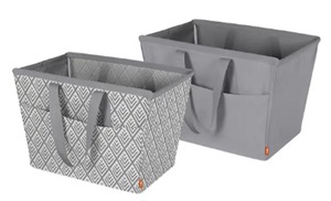 lot 8 image: Neatfreak 2 Pack Easy Carry Laundry Tote - Alloy GreyDiamond