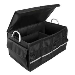 lot 67 image: Eurow Collapsible Automotive Car Trunk Organizer with Lid and Handles in Black