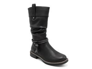 lot 90 image: Emmshu Wesa Slouch Detailed Mid-Calf Boots - Black - Size 41 (US Womens 10-10.5)