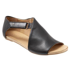 lot 93 image: Bueno Kale Leather Buckle and Peep Toe Sandal Black -  SIZE41 (US WOMENS 10.5)