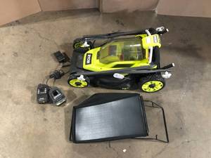 RYOBI  ONE 18V 13 in. Cordless Battery Walk Behind Push Lawn Mower with 4.0 Ah Battery and Charger