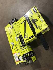 Mix lot of Ryobi Outdoor Lawn Tools, Trimmers, Customer returns Review all pictures