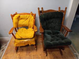 2 VINTAGE WOODEN ROCKING CHAIRS