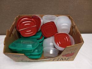 HUGE BOX OF REUSABLE CONTAINERS