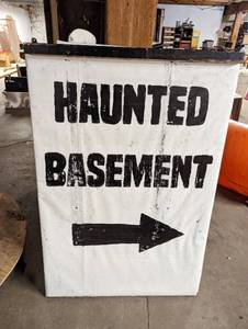 lot 56 image: Seven Sandwich Board Signs And More