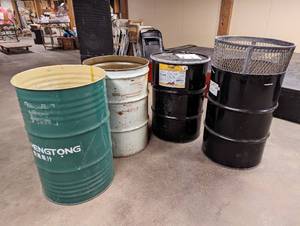 lot 58 image: Four 55-Gallon Barrells