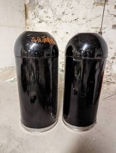 lot 73 image: Two Black Trash Bins