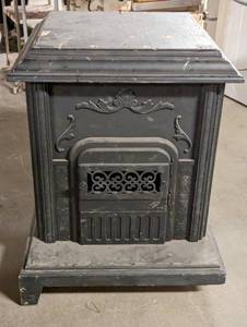 lot 84 image: Wooden Prop Fireplace On Casters