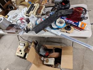 lot 119 image: Folding Table And Contents On Top And Underneath
