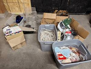 lot 121 image: Large Collection Of Misc. Wiring, Lighting, And More