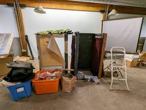 lot 141 image: Projector Screen, Rolling Step Ladder, And More