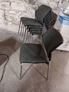 lot 157 image: Six Stackable Waiting Room Chairs