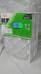 4 Pack HDX  18 in. x 24 in. x 1 in. Standard Pleated Air Filter FPR 5 (3-Pack)