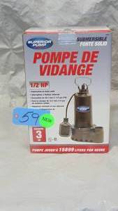 Superior Pump  12 HP Submersible Cast Iron Sump Pump