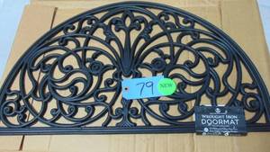 Ironworks 18 in. x 30 in. Wrought Iron Rubber Floor Mat