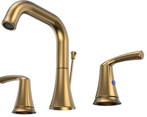 Brushed Gold Bathroom Faucet, WaterSong 360°Swivel Head with Superior Aerator