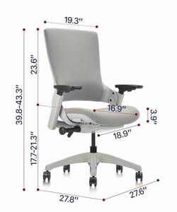 CLATINA Ergonomic High Swivel Executive Chair with Adjustable Height 3D Arm Rest