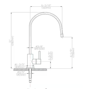 Single Hole Kitchen  Single Handle  Faucet in Brushed Nickel