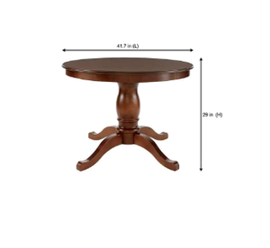 StyleWell  Walnut Brown Finish Round Dining Table for 4 (41.7 in. L x 29 in. H)